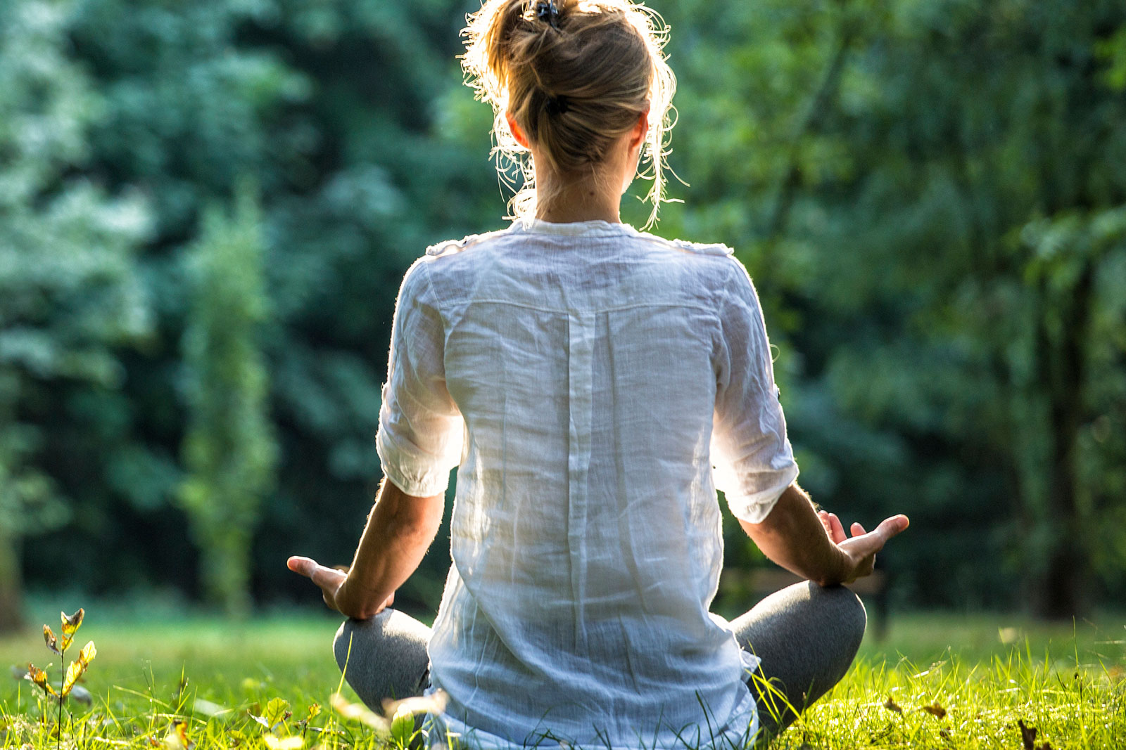 Woman practicing yoga