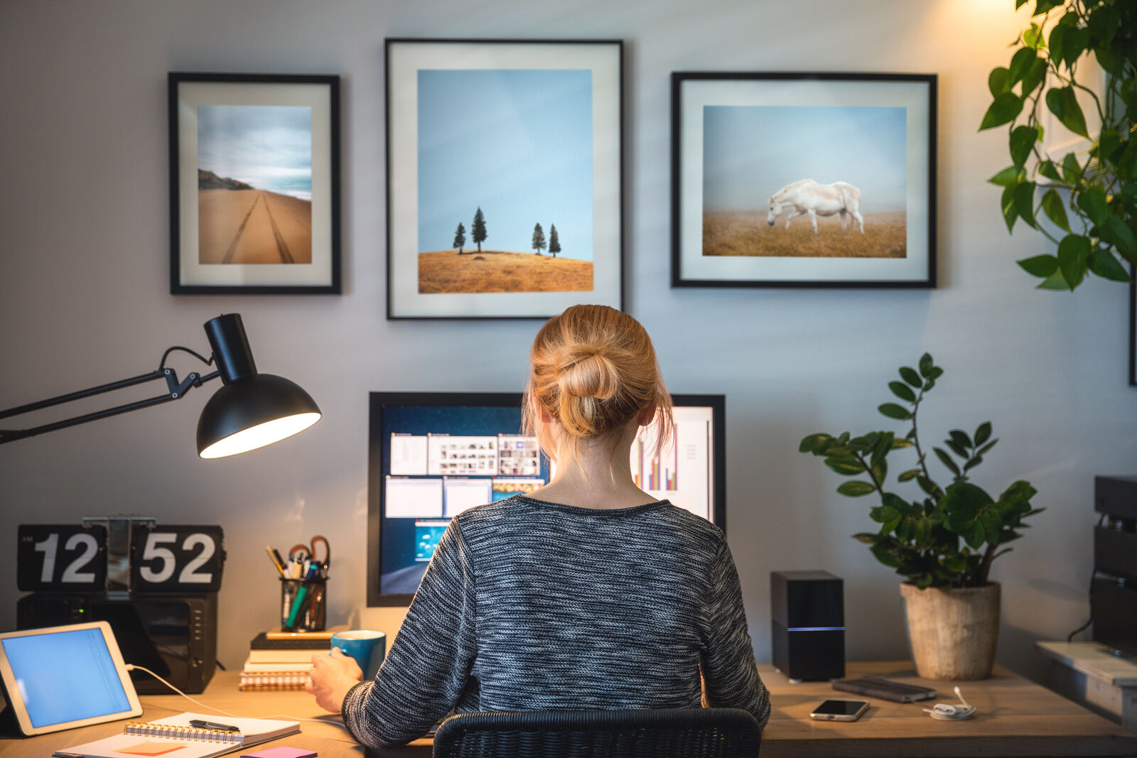 woman working at computer